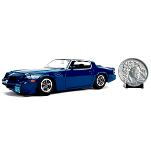 Coche metal Chevy Camaro 1979 Z28 Stranger Things & moneda