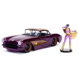 Set figura coche metal Chevy Corvette 1957 Batgirl DC Comics