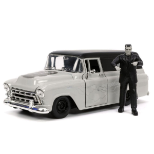 Figura + coche Chevy Suburban Delivery 1957 Frankenstein