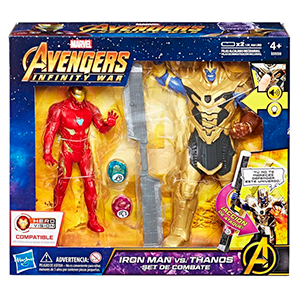 Set figuras Iron Man vs Thanos Vengadores Avengers Marvel