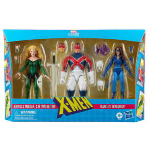 Set 3 figuras Meggan Captain Britain y Shadowcat X-Men Marvel Legends 15cm