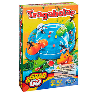 Hasbro Gaming Travel tragabolas viaje español spain b1001175 juego de mesa hungry hippos