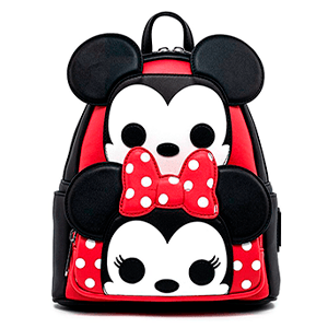 LoungeFly Mickey and Minnie Disney 27cm - Mochila