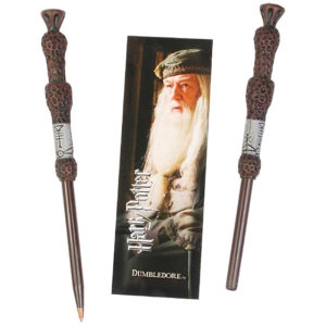 Varita boligrafo y marcapaginas Harry Potter: Dumbledore