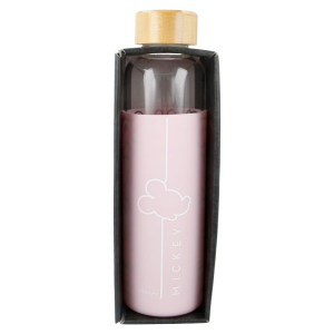Botella cristal Mickey Disney funda silicona 585ml