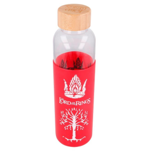 Botella cristal El Señor de los Anillos funda silicona 585ml