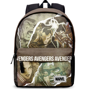 Mochila Shout Vengadores avengers marvel 41cm hs fan los karactermania verde militar