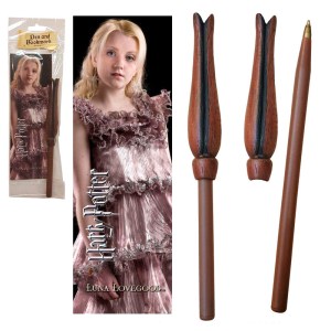 Varita boligrafo y marcapaginas Luna Lovegood Harry Potter