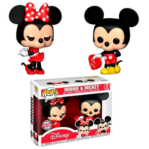 Figura POP Disney Valentine Mickey Minnie Exclusiva