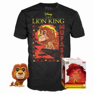 Set figura POP & Tee Disney El Rey Leon Mufasa Talla S