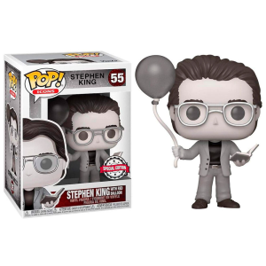 Figura POP Stephen King with Red Balloon Black and White Exclusiva