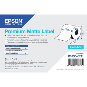 Epson Premium Matte Label - Continuous Roll: 102mm x 60m