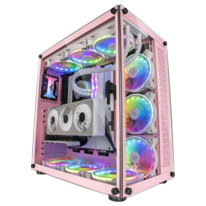 Mars Gaming MCVP XXL ATX Doble Ventana Cristal Templado Rosa - Caja Ordenador