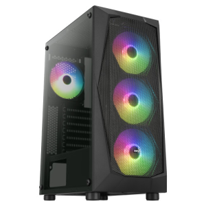 Aerocool FALCONV2BK ARGB ATX Cristal Templado Negro - Caja Ordenador