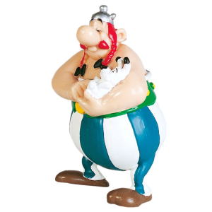 Figura Obelix con Idefix Asterix El Galo 8cm