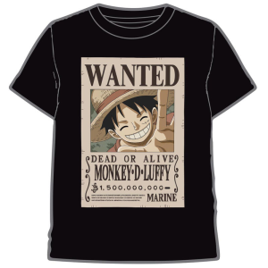Camiseta Wanted Luffy One Piece adulto Talla L Camiseta Wanted Luffy One Piece adulto Talla L