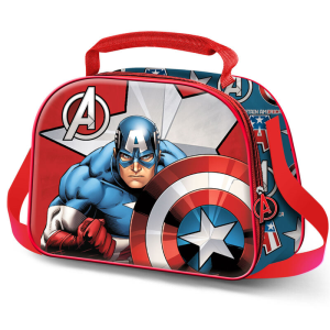 Bolsa portameriendas 3D Capitan America Marvel