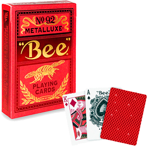 Baraja Cartas Poker bicycle bee metalluxe red de