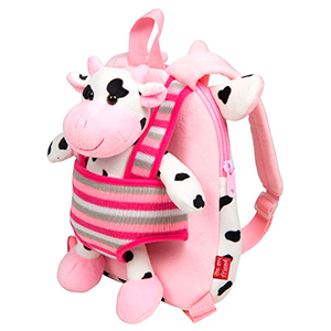 Mochila reversible peluche Vaca Connie 25cm