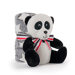 Peluche Manta suave Oso Panda 22cm
