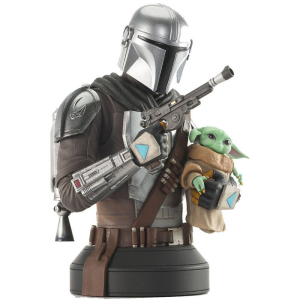 Busto Mandalorian con Grogu The Mandalorian Star Wars 15cm Busto Mandalorian con Grogu The Mandalorian Star Wars 15cm