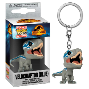 Llavero Pocket POP Jurassic World 3 Velociraptor Blue