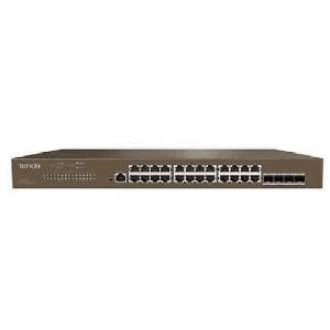 Tenda TEG5328F 24 Puertos L3 Gigabit Ethernet (10/100/1000) 1U Negro - Hub Switch