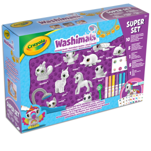 Super set 10 mascotas Stickers lavables Washimals Pets Crayola