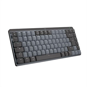 Logitech MX Mini Mechanical teclado RF Wireless + Bluetooth QWERTY Internacional de EE.UU. Grafito, Gris