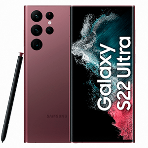 Samsung Galaxy S22 Ultra 256GB Borgoña 6.8"Dual SIM USB C 5000 mAh - Telefono Movil