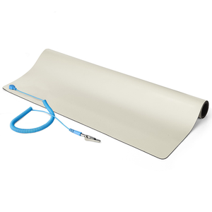 StarTech.com Alfombrilla Antiestática, Superficie Antiestática para la Reparación de Electrónicos para Mesa, con Cable de Toma a