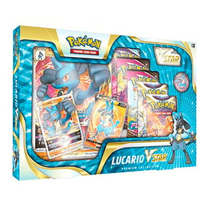Caja juego cartas coleccionables Lucario V Astro Pokemon Español