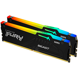 Kingston Technology FURY Beast RGB 64GB 2x32GB DDR5 5200 MHz - Memoria RAM
