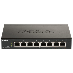 D-Link DGS-1100-08PV2 Gestionado L2/L3 Gigabit Ethernet (10/100/1000) Energía sobre Ethernet (PoE) Negro