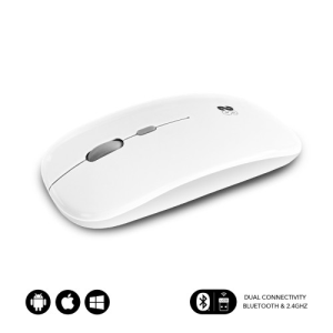 Subblim Bluetooth Dual Flat Mouse Recargable Blanco - Raton