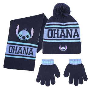 Elástico Diversidad brillo Conjunto Infantil gorro guantes bufanda Stitch Disney. Merchandising:  GAME.es