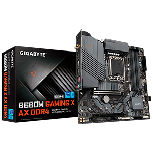 GIGABYTE B660M Gaming X AX DDR4 B660 LGA 1700 micro ATX - Placa Base Gaming