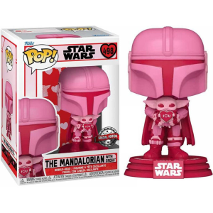 Figura POP Star Wars Valentines Mandalorian With Grogu Exclusive