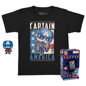 Set figura POP Tee Marvel Capitan America