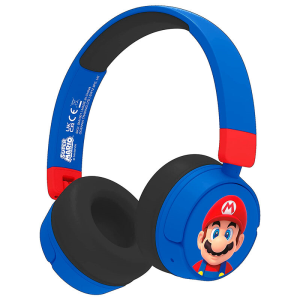 OTL Technologies Super Mario SM1001 auricular y casco Auriculares Inalámbrico y alámbrico Diadema Juego USB Tipo C Bluetooth Azu