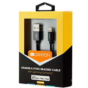 Canyon CNS-MFIC3DG Lightning 1m Negro - Cable