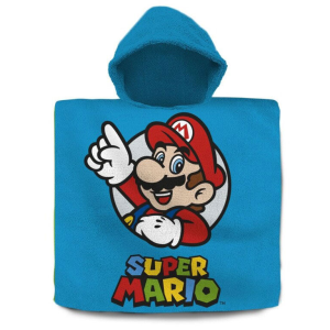 Poncho toalla Super Mario Bros algodon