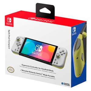 Controller Hori Split Pad Compact Blanco/Amarillo -Licencia oficial- para Nintendo Switch en GAME.es
