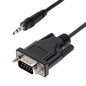 StarTech.com Cable de 1m Serie DB9 a 3,5mm para la Configuración de Dispositivos Serie - Cable RS232 DB9 macho a 3,5 mm para Cal