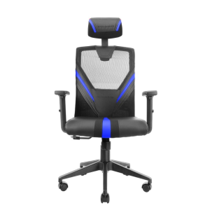 Mars Gaming Azul silla malla transpirable soporte ajustable cervical lumbar reposabrazos mgcergobbl 150