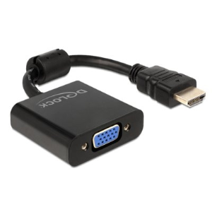 DeLOCK 65512 adaptador de cable de vídeo 0,254 m VGA (D-Sub) HDMI tipo A (Estándar) Negro DeLOCK 65512 adaptador de cable de vídeo 0,254 m VGA (D-Sub) HDMI tipo A (Estándar) Negro