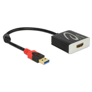 DeLOCK 62736 adaptador de cable de vídeo 0,2 m USB tipo A HDMI Negro DeLOCK 62736 adaptador de cable de vídeo 0,2 m USB tipo A HDMI Negro