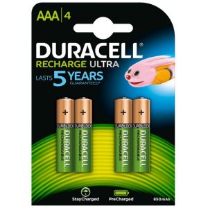 Duracell Recargable HR03 AAA 800mAh 4uds - Pilas