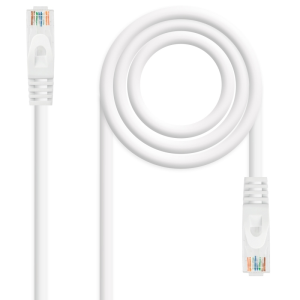 Nanocable Cable de red latiguillo RJ45 LSZH Cat.6A UTP AWG24, Blanco, 3.0m