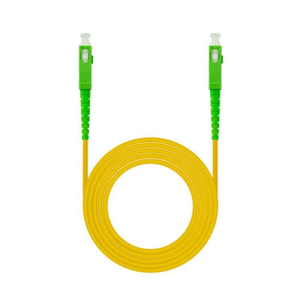 Nanocable Cable de Fibra Óptica SC/APC a SC/APC Monomodo Simplex LSZH, Amarillo, 1 m